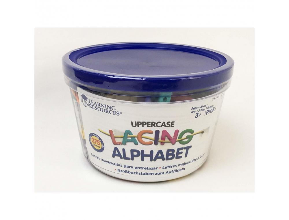 JEUX DE LACAGE EN PLASTIQUE LEARNING RESOURCES ALPHABET A LACER 260 LETTRES 15 LACETS