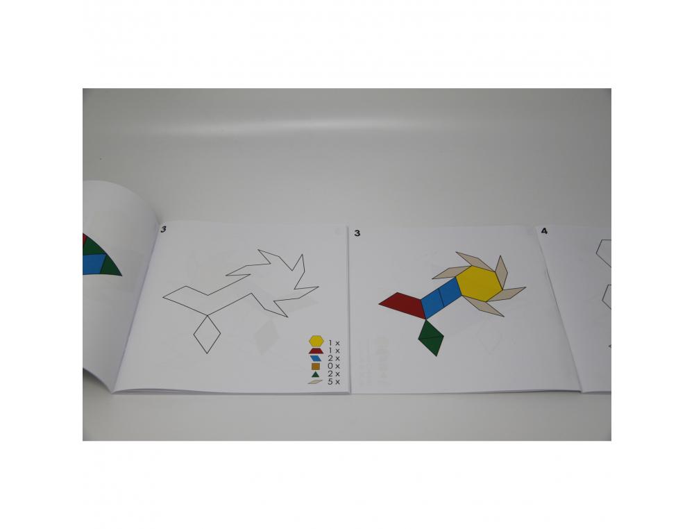 GEOMOSAIC WISSNER FICHES BONHOMMES AVION BATEAU ETC    21X21 CM 25 FICHES