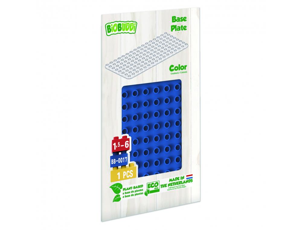 PLAQUE DE CONSTRUCTION BIOBUDDI 1 PLAQUE 30X15 CM    COLORIS BLEU