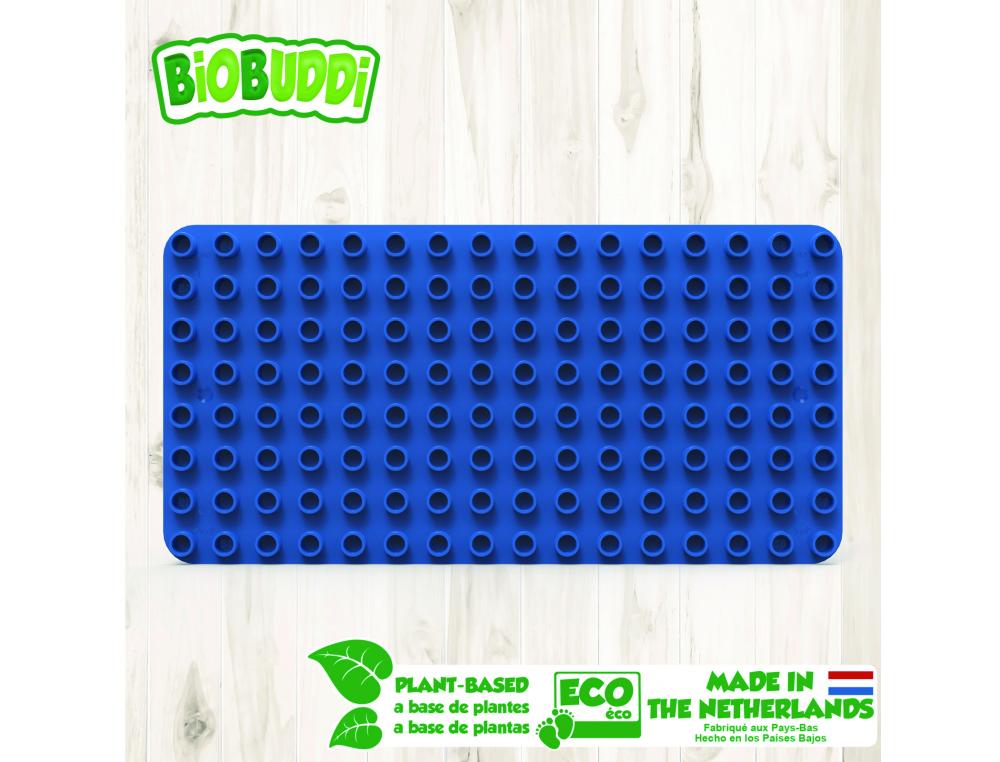 PLAQUE DE CONSTRUCTION BIOBUDDI 1 PLAQUE 30X15 CM    COLORIS BLEU