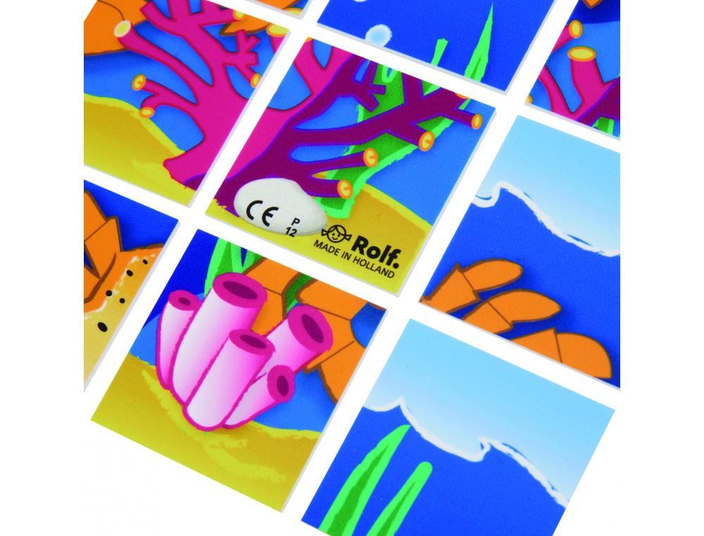 PUZZLES SOUPLES AVEC CADRE ROLF LES ANIMAUX MARINS 6 PUZZLES DE 9 PIECES