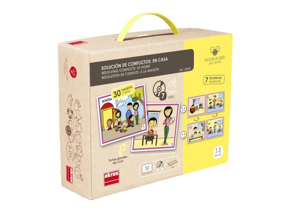 VIVRE ENSEMBLE AKROS RESOUDRE LES CONFLITS JEU DE 7 HISTOIRE RESOLUTION DE PROBLEMES 30 CARTES 1 CD 1