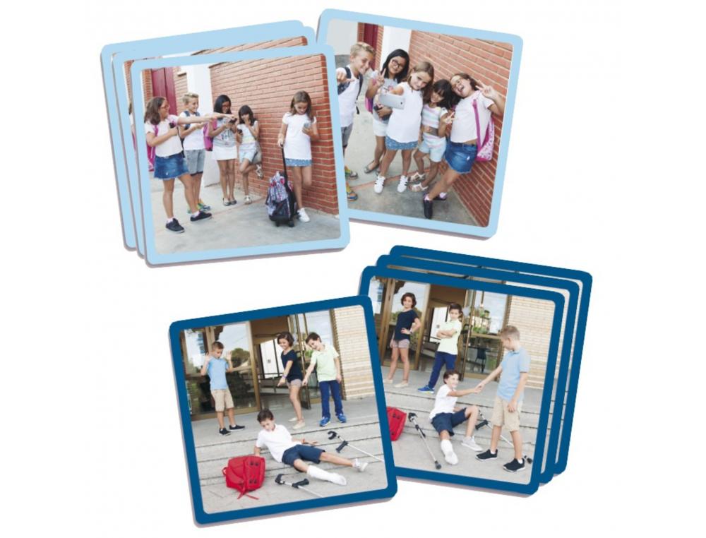 VIVRE ENSEMBLE AKROS EDUQUER CONTRE LE HARCELEMENT MILIEU  SCOLAIRE 5 SEQUENCES 20       CARTES AVEC IMAGES REELLES