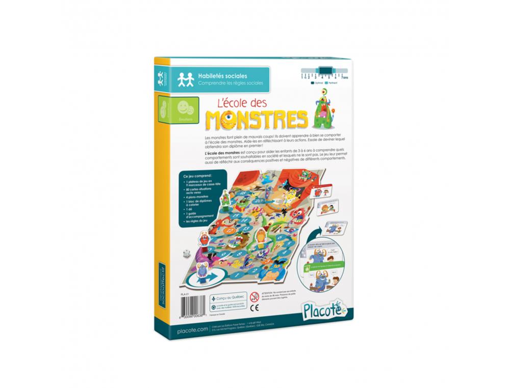VIVRE ENSEMBLE PLACOTE L ECOLE DES MONSTRES  JEU       LUDIQUE ET EDUCATIF BONS      COMPORTEMENTS ET ACTIONS 2 A