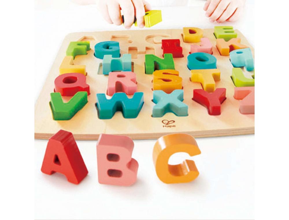 APPRENDRE A LIRE ET A ECRIRE HAPE LETTRES EN BOIS 26       PIECES 1 SUPPORT EN BOIS