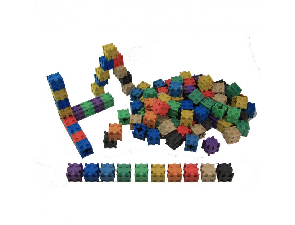 ATELIER CUBES WISSNER ENCASTRABLES 2X2X2 CM PETITS  EXERCICES DE COMPTAGE 100     CUBES 10 COLORIS ASSORTIS
