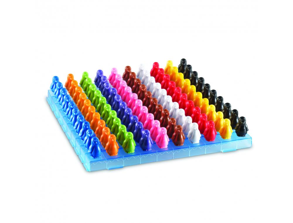 JEUX MATHEMATIQUES LEARNING RESOURCES PINGOUINS SUR LA    GLACE 100 PINGUOINS 10        BARRETTES ET IDEES ACTIVITES
