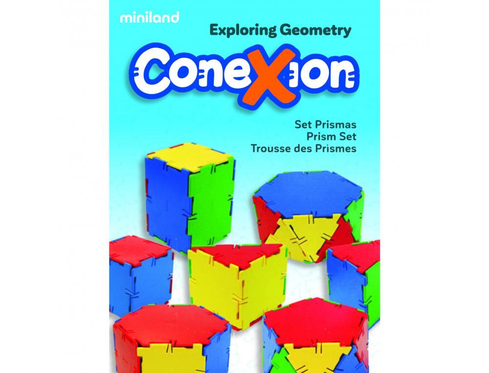 CONNEXION MINILAND POLYEDRES EN 3 DIMENSIONS EMBOITABLES   COLORIS ET 7 FORMES ASSORTIS  LE SEAU DE 84 PIECES