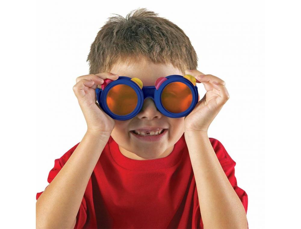 PERCEPTION VISUELLES LEARNING RESOURCES LUNETTES A FILTRES  COLORES 1 PAIRE DE LUNETTES 8 VERRRES DIFFRENTS 1 GUIDE