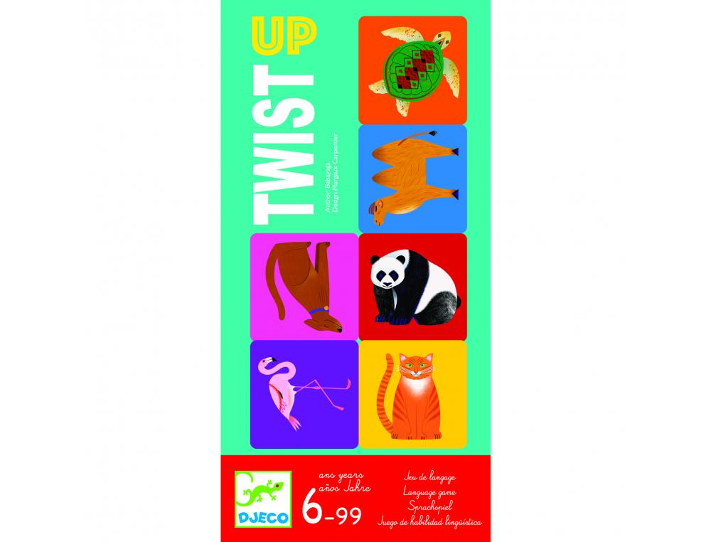 FRANCAIS DJECO TWIST UP 3 SETS 9 CARTES TRANSPARENTES 3 SETS 9 CARTES COLEURS 30      CARTES DEFIS 3 A 5 JOUEURS