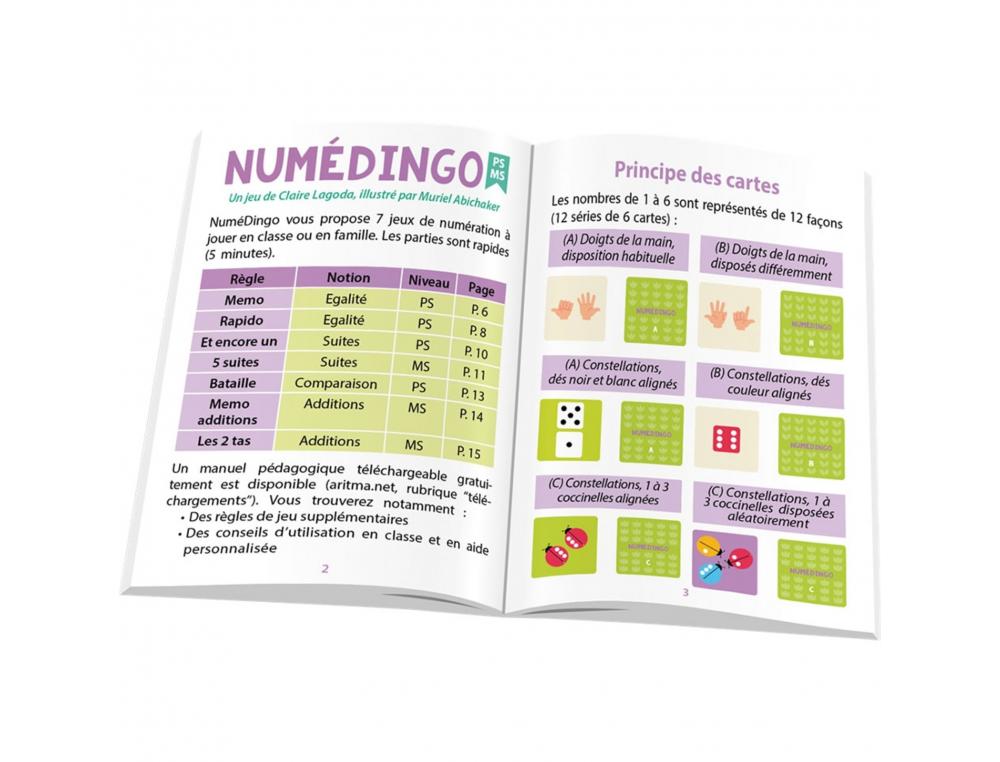 JOUER AVEC LES CHIFFRES COCKTAIL GAMES NUMEDINGO 7 PETITS JEUX NOMBRE DE 1 A 6 EN 2 NIVEAUX 12 FACONS