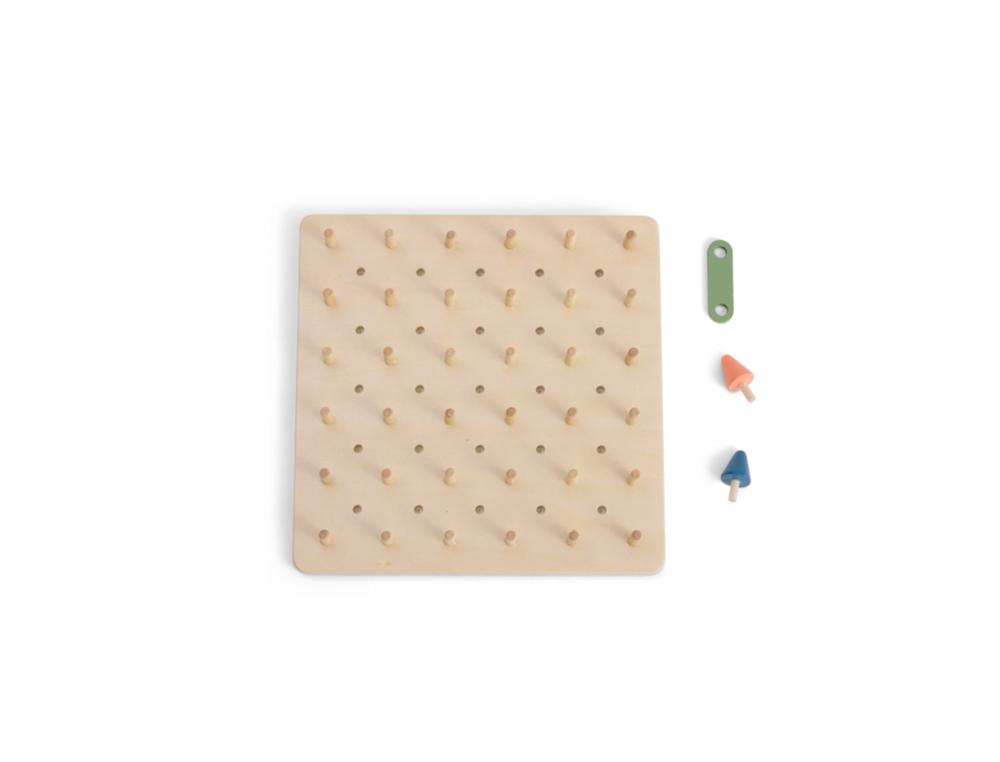 LOGIQUE REFLEXION SMART BS TOYS PLANTE UN ARBRE 1 SOCLE EN BOIS 50 MORCEAUX DE BORDURE ET 34 ARBRES
