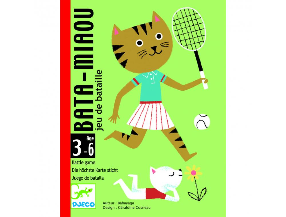 JEU DE BATAILLE BATA MIAOU DJECO 36 CARTES