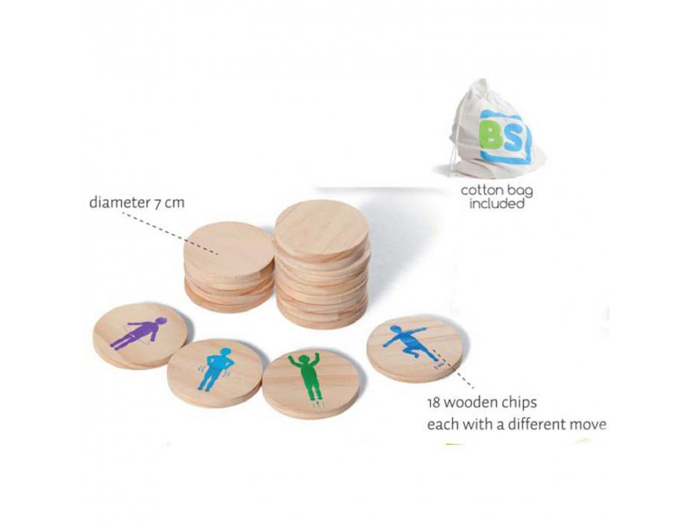 PARCOURS ET EQUILIBRE BS TOYS MOVES M MOIRE 18 JETONS 1 SAC