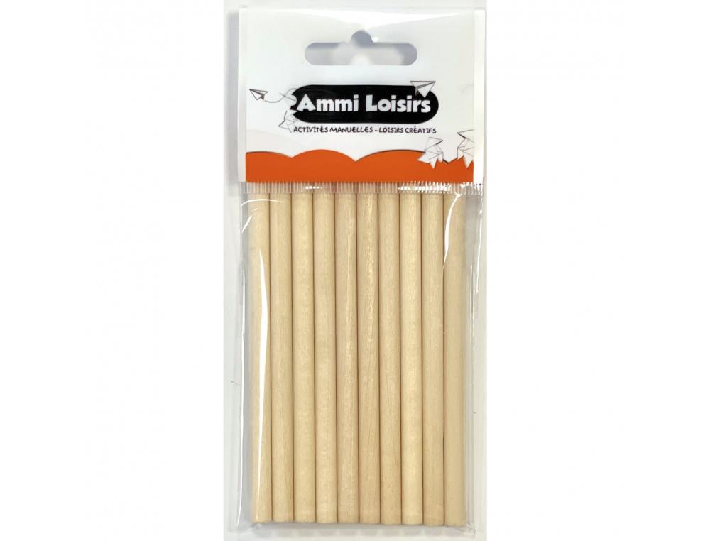 BATONNET GRATTAGE CLEOPATRE EN BOIS ADAPTE A LA MAIN      98X6MM LOT DE 10 UNITES