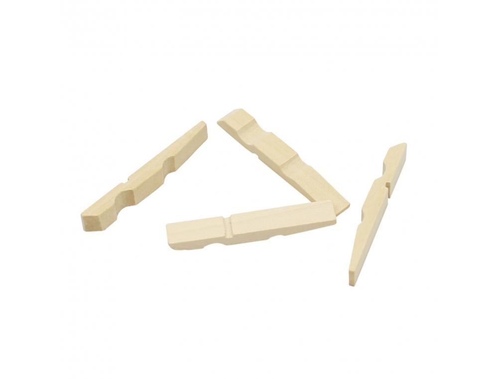 DEMI PINCE A LINGE BOIS OCOLOR 4.5CM COLORIS NATUREL  LOT DE 500