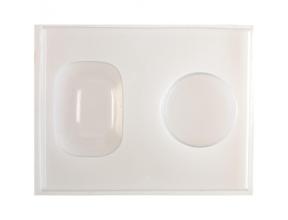 LOT MOULES SAVONS SIMPLES FORMES GRAINE CREATIVE 6X6 CM 2 FORMES RONDES ET CARREES