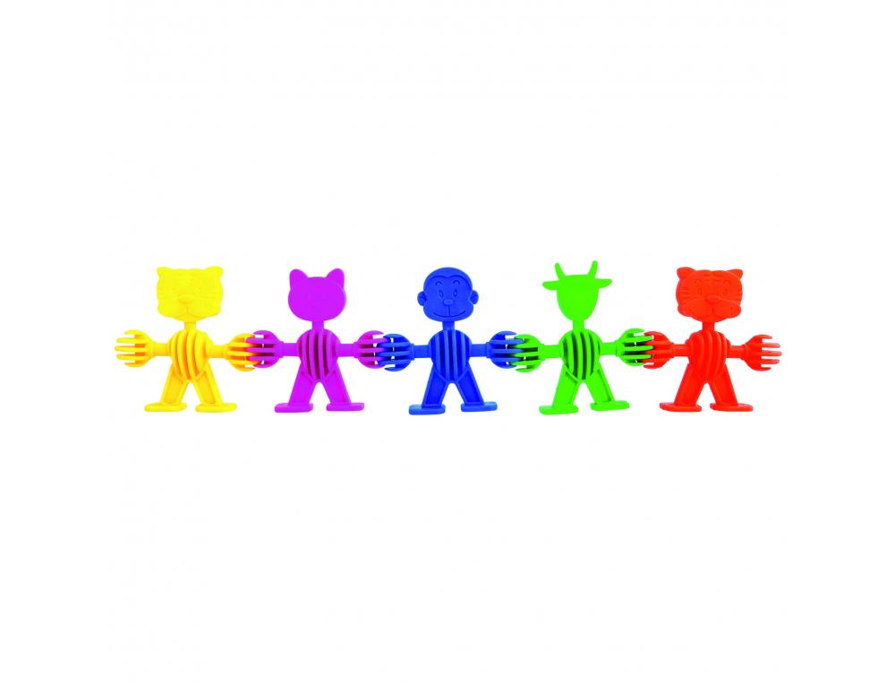 ANIMAUX SOUPLES A CONNECTER VINCO EDUCATIONAL PLASTIQUE   SOUPLE ET SILENCIEUX DIAMETRE 6 CM 72 PIECES