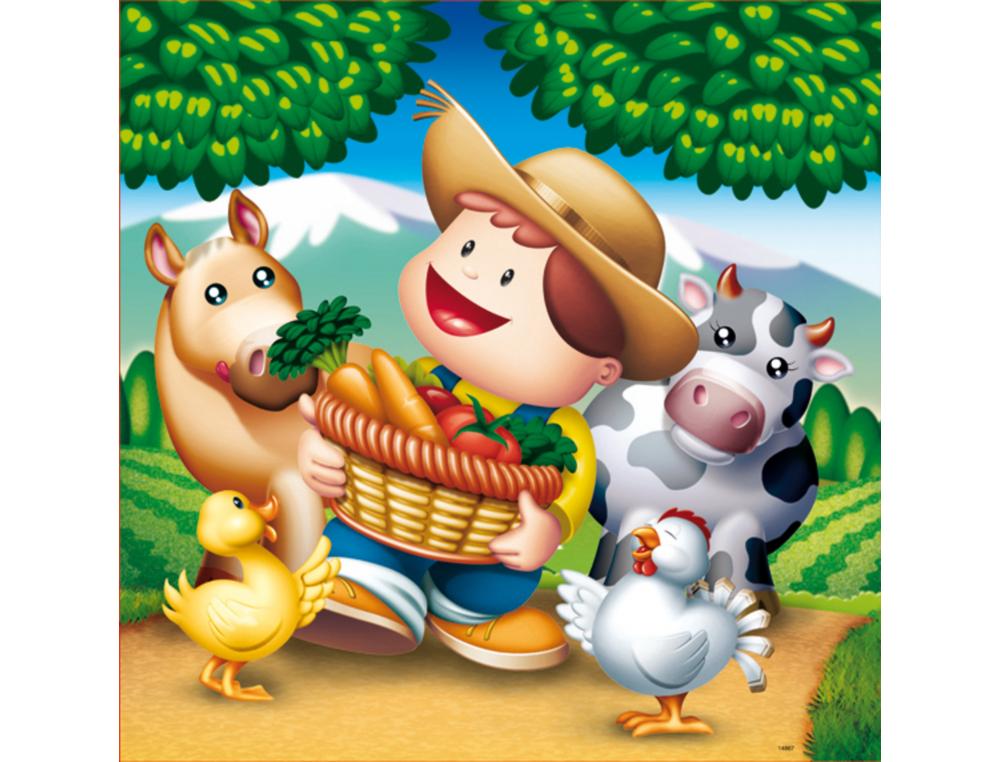 PUZZLES PROGRESSIFS EDUCA LES ANIMAUX DE LA FERME EN CARTON EPAIS 4 PUZZLES 6 9 12 ET 16  PIECES