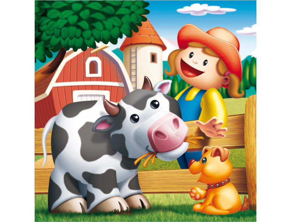 PUZZLES PROGRESSIFS EDUCA LES ANIMAUX DE LA FERME EN CARTON EPAIS 4 PUZZLES 6 9 12 ET 16  PIECES