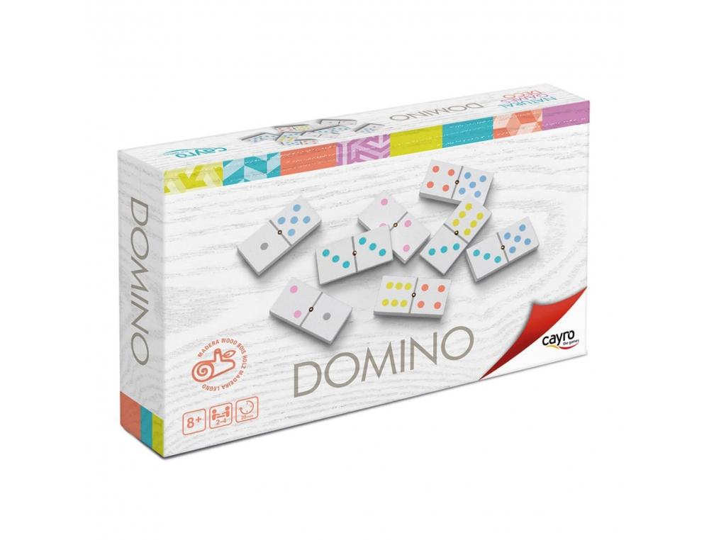 JEU DE 28 DOMINOS CAYRO BOIS 2 A 4 JOUEURS COLORIS PASTELS