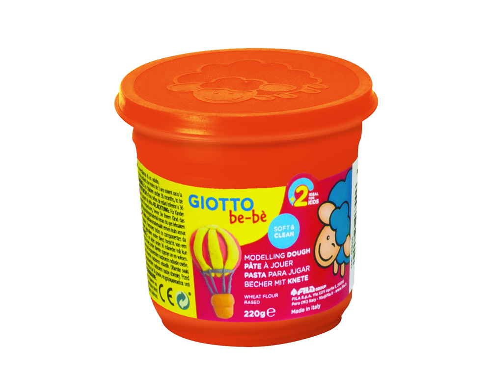 PATE A JOUER BE BE GIOTTO INGREDIENTS NATRUELS MATIERE  VEGETALE 220G SCHOOLPACK 18   POTS 8 COLORIS ASSORTIS