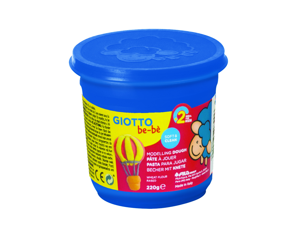 PATE A JOUER BE BE GIOTTO INGREDIENTS NATRUELS MATIERE  VEGETALE 220G SCHOOLPACK 18   POTS 8 COLORIS ASSORTIS