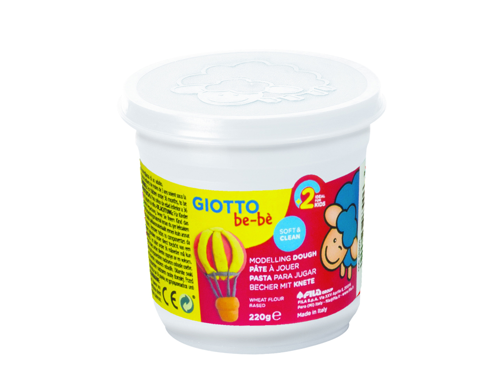 PATE A JOUER BE BE GIOTTO INGREDIENTS NATRUELS MATIERE  VEGETALE 220G SCHOOLPACK 18   POTS 8 COLORIS ASSORTIS