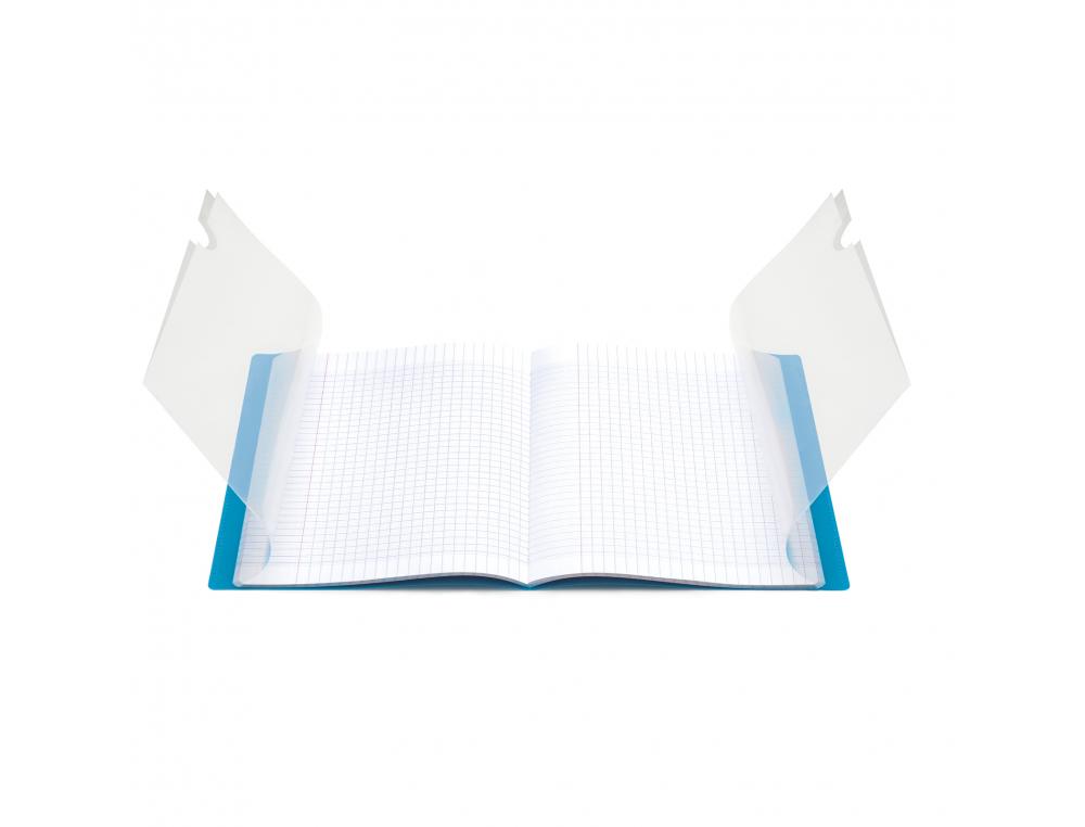 CAHIER PIQUE CLAIREFONTAINE KOVERBOOK COUVERTURE POLYPROPYLENE 24X32CM 96 PAGES 90G SEYES COLORIS BLEU