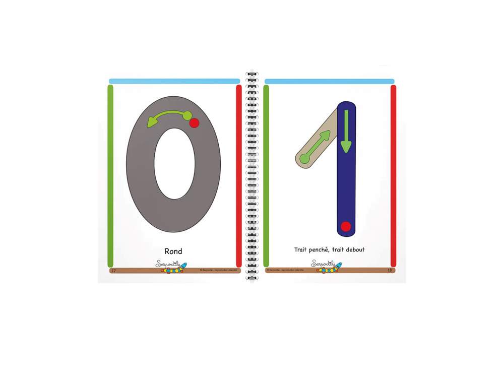 CAHIER APPRENTISSAGE HAMELIN SERPODILE J APPRENDS A ECRIRE LES CHIFFRES A5 50 PAGES AVEC STYLO