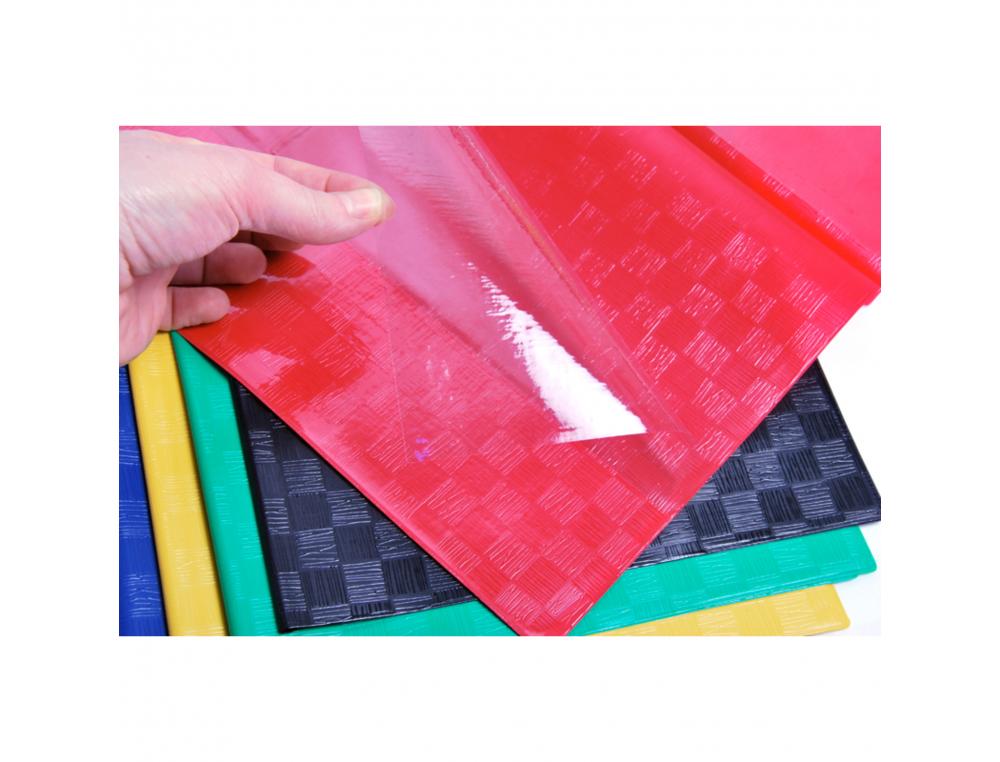 PROTEGE-CAHIER CLAIREFONTAINE 17X22CM PLASTIQUE 22/100E 2 RABATS COLORIS ROUGE