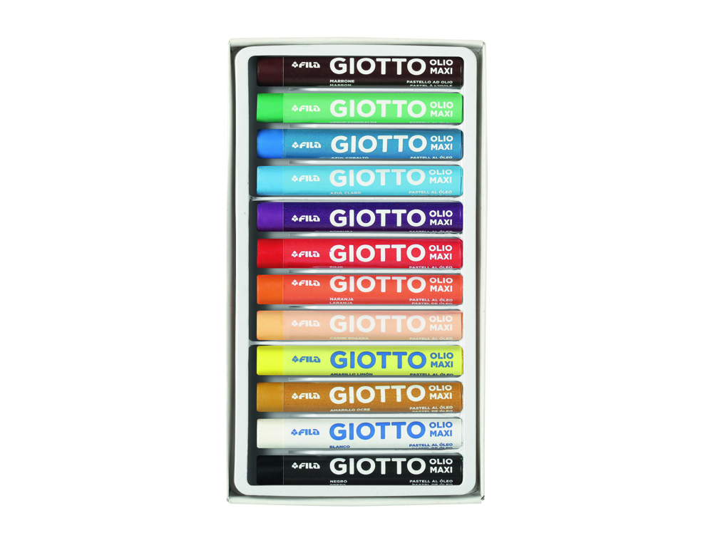 ETUI PASTELS A L HUILE OLIO GIOTTO FORME RONDE 67MM 12    UNITES COLORIS ASSORTIS