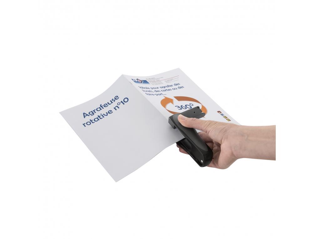 AGRAFEUSE ROTATIVE WONDAY SYSTEME BIAXIAL AGRAFES NUM   10 PROFONDEUR 60 MM CAPACITE  12 FEUILLES
