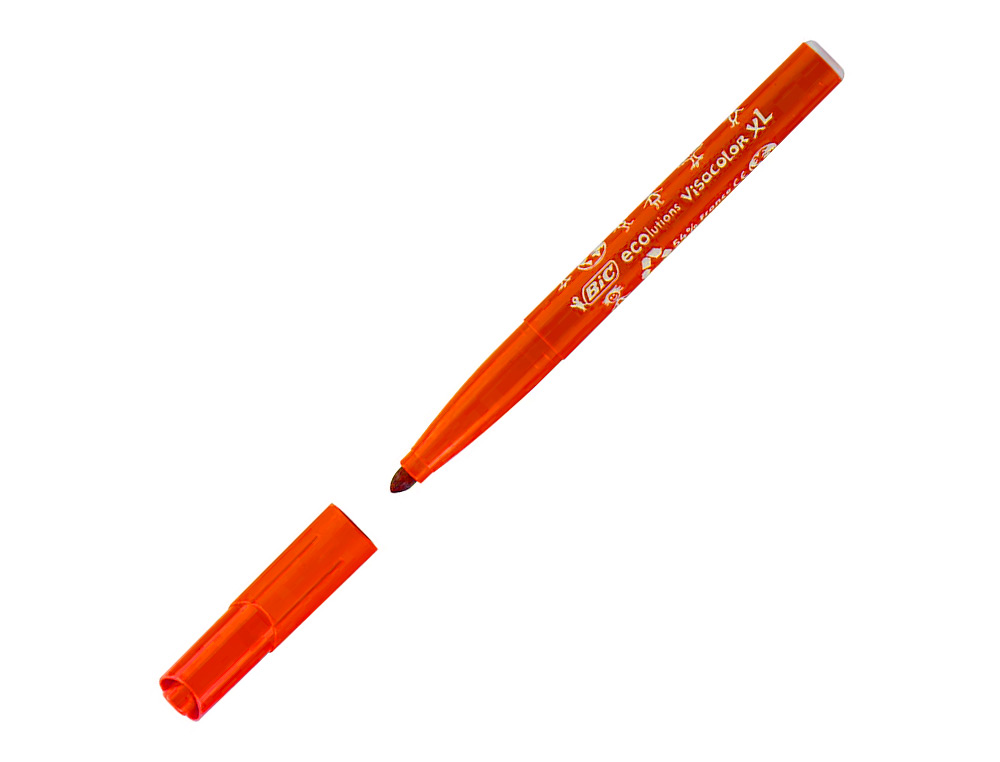 FEUTRE BIC KIDS VISACOLOR XL ENCRE LAVABLE POINTE LARGE BLOQUEE COLORIS ORANGE