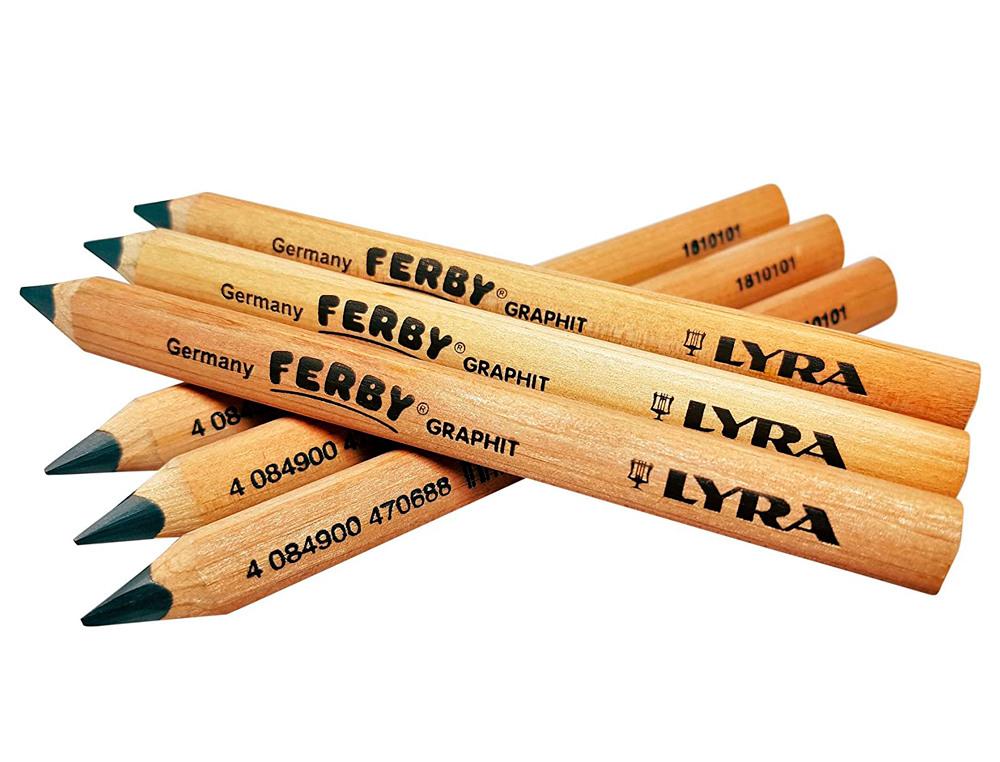 CRAYON GRAPHITE LYRA FERBY NATURE B GROS MODULE 12CM BOIS DE HETRE CORPS TRIANGULAIRE MINE 6MM ETUI 12 UNITES