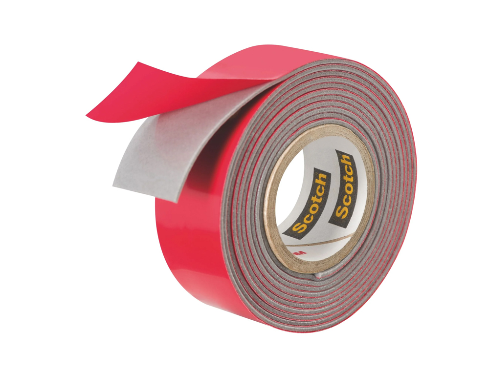 RUBAN FIXATION SCOTCH EXTRA FORT APPLICATION EXTÉRIEURE ÉPAISSEUR 1.1MM RÉSISTANCE CHALEUR HUMIDITÉ 19MMX1.5M
