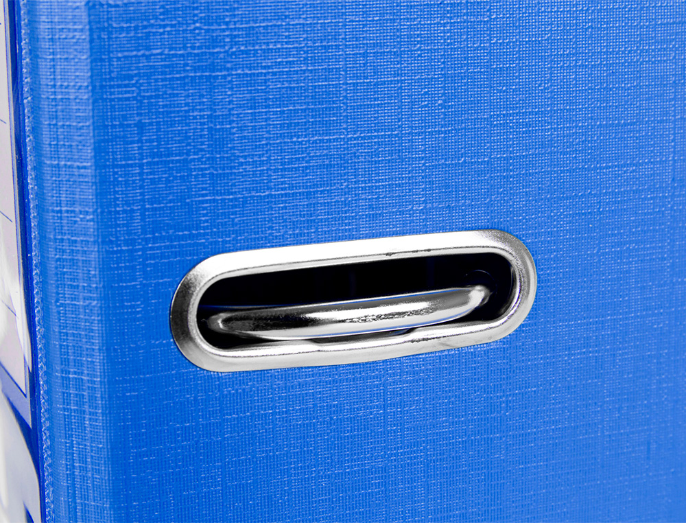 CLASSEUR LEVIER LIDERPAPEL DOCUMENTA A4+ CARTON REMBORDE DOS 75MM RADO METALLIQUE COLORIS BLEU
