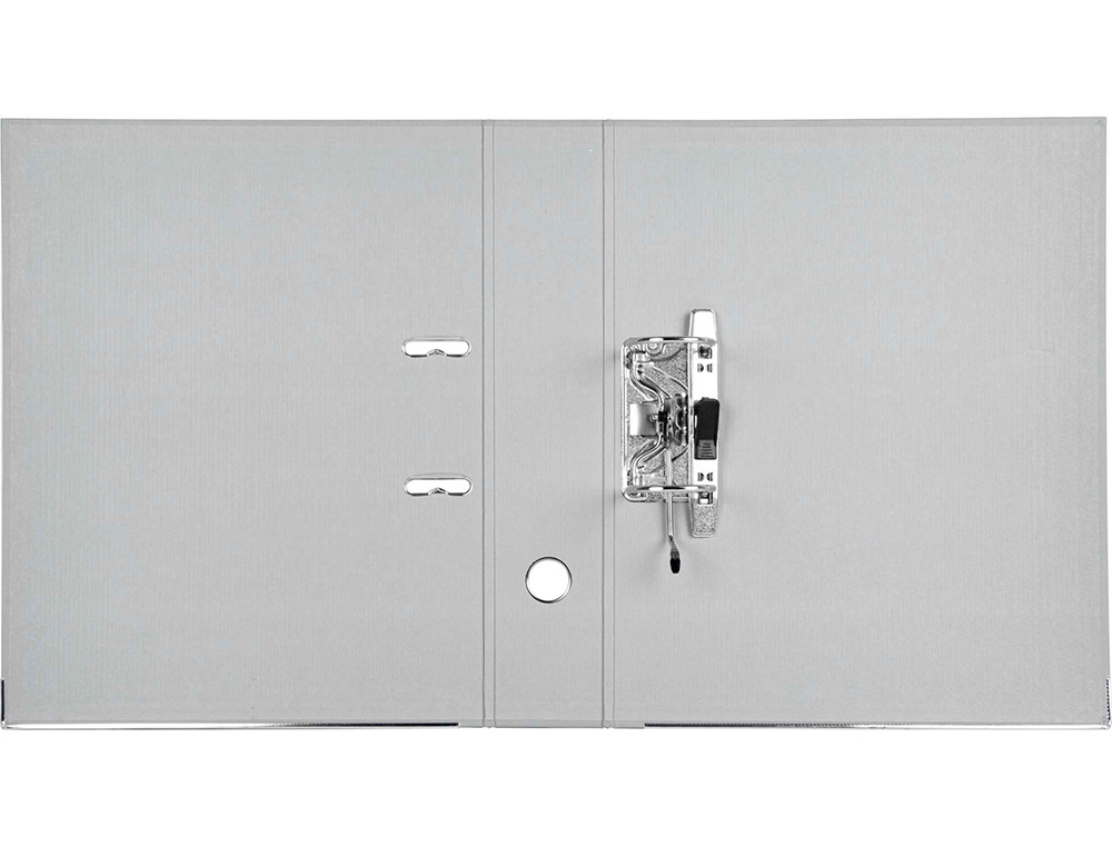 CLASSEUR LEVIER LIDERPAPEL DOCUMENTA A4+ CARTON REMBORDE DOS 75MM RADO METALLIQUE COLORIS GRIS