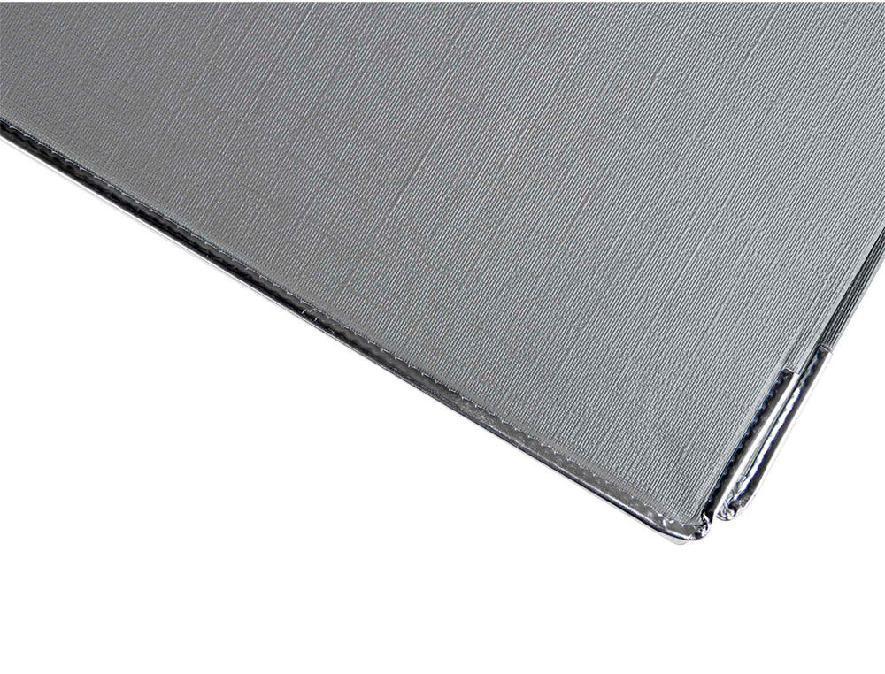 CLASSEUR LEVIER LIDERPAPEL DOCUMENTA A4+ CARTON REMBORDE DOS 75MM RADO METALLIQUE COLORIS GRIS