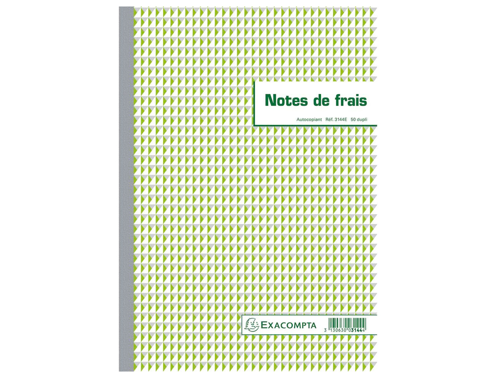 MANIFOLD AUTOCOPIANT EXACOMPTA NOTES DE FRAIS A4 210X297MM FOLIOTAGE 50 DUPLIS