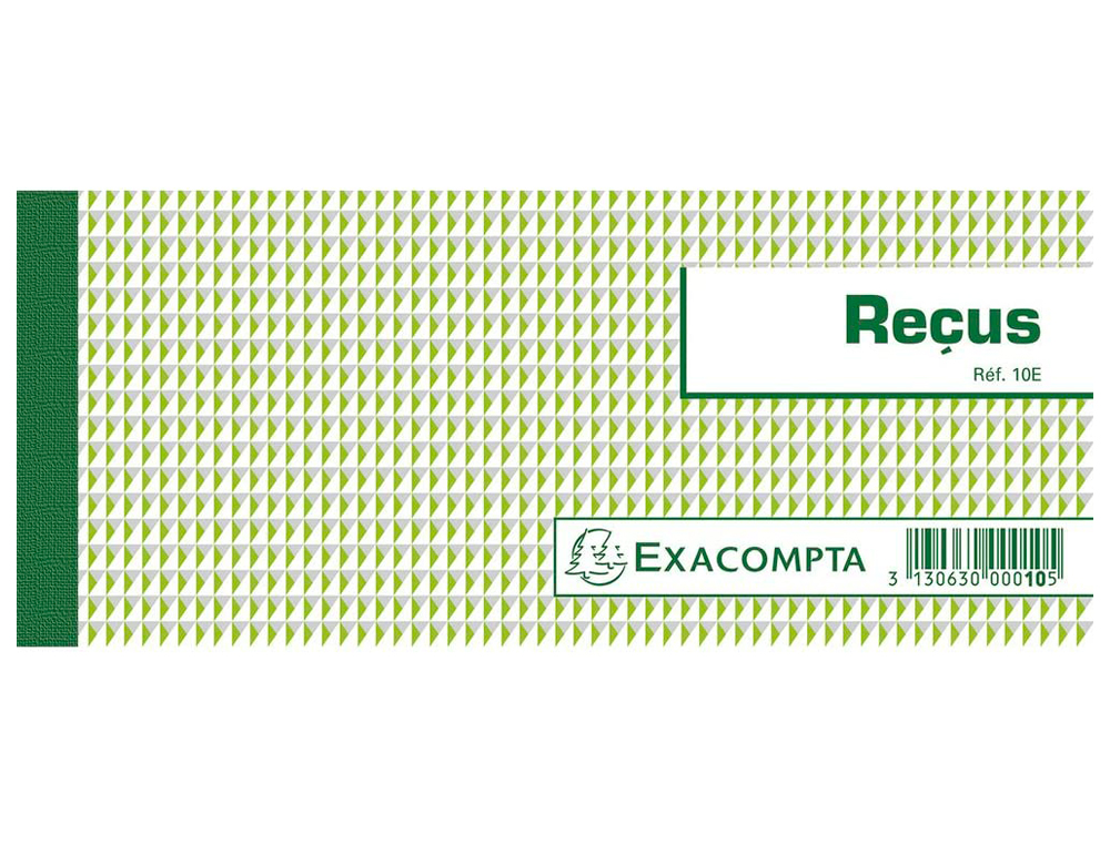 CARNET À SOUCHE EXACOMPTA REÇUS 13X9CM 50 FEUILLETS 95G PAPIER CHÈQUE AMAGNÉTIQUE
