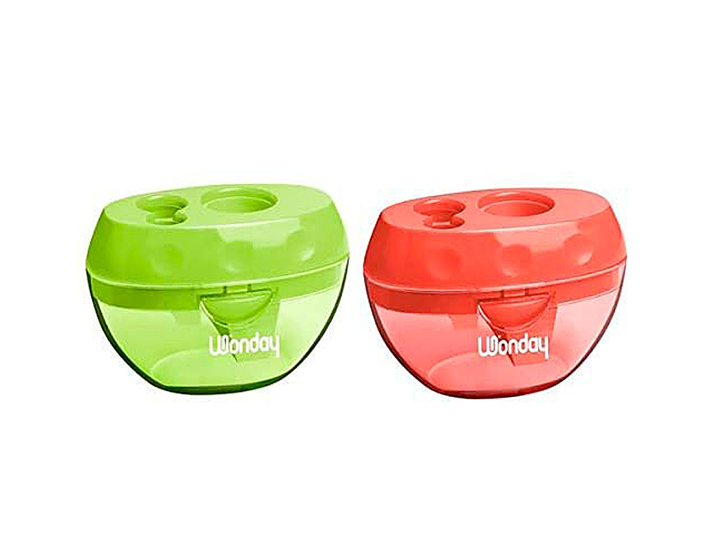 TAILLE-CRAYON JPC INTÉRIEUR PLASTIQUE SPÉCIAL GROS CRAYONS JUSQU'À 17MM RÉSERVOIR 3 USAGES
