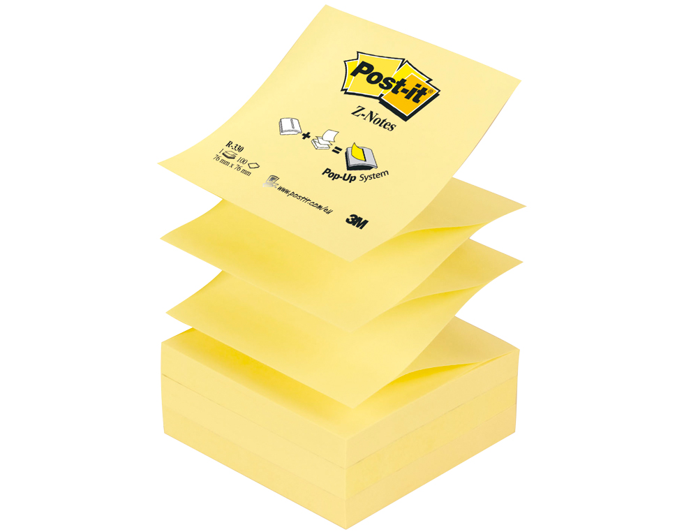 BLOC-NOTES POST-IT RECHARGE Z-NOTES 76X76MM 100F SUPER Z-NOTES REPOSITIONNABLES