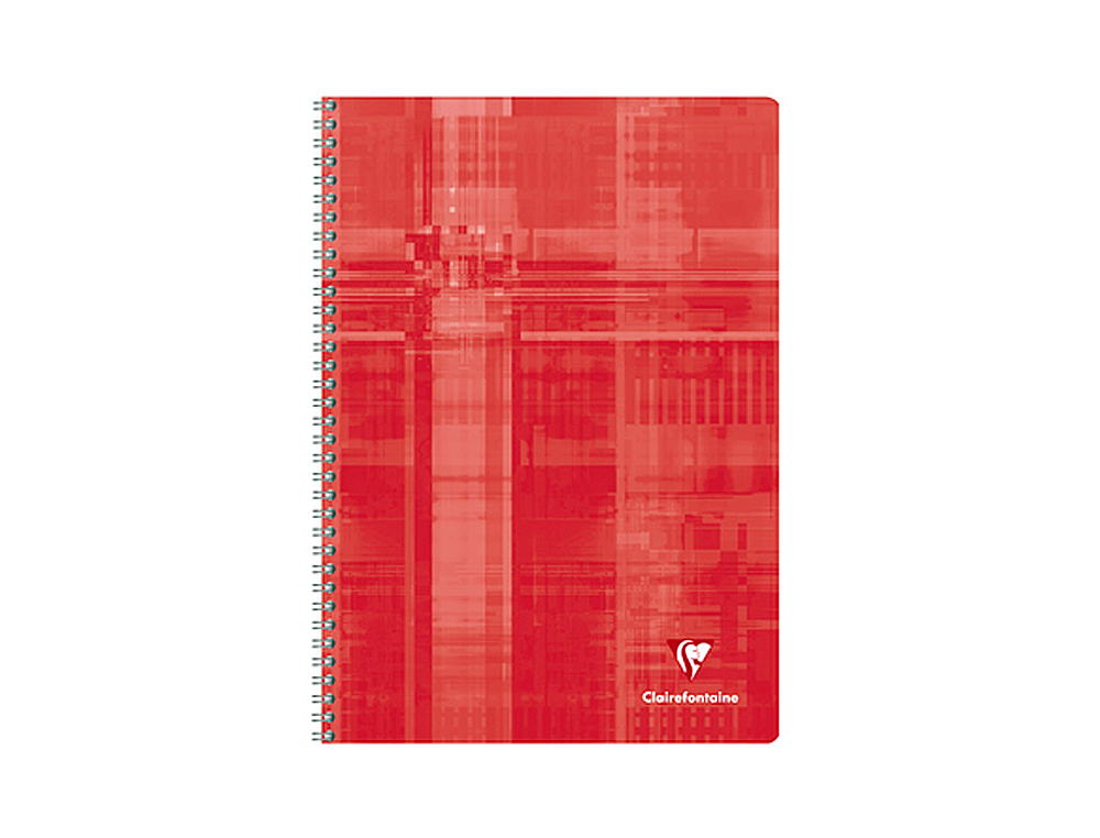 CAHIER CLAIREFONTAINE PAPIER VÉLIN VELOUTÉ COUVERTURE PELLICULÉE RELIURE INTÉGRALE A4 21X29,7CM 100 PAGES 90G 5X5MM