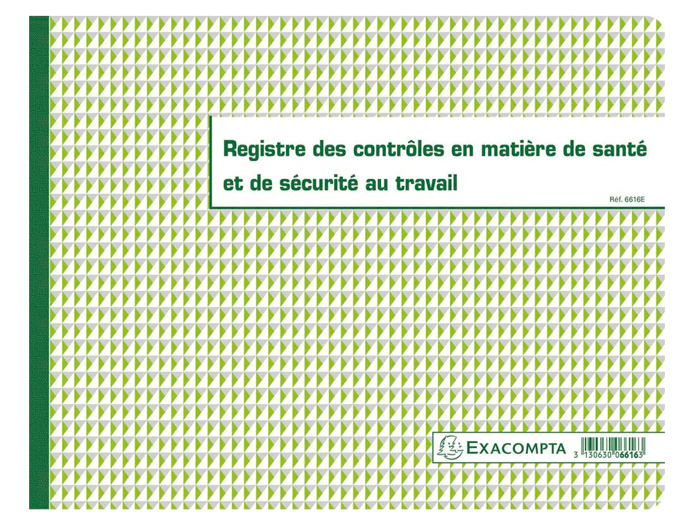 REGISTRE PIQU EXACOMPTA CONTRLE SCURIT 320X240MM 20 PAGES