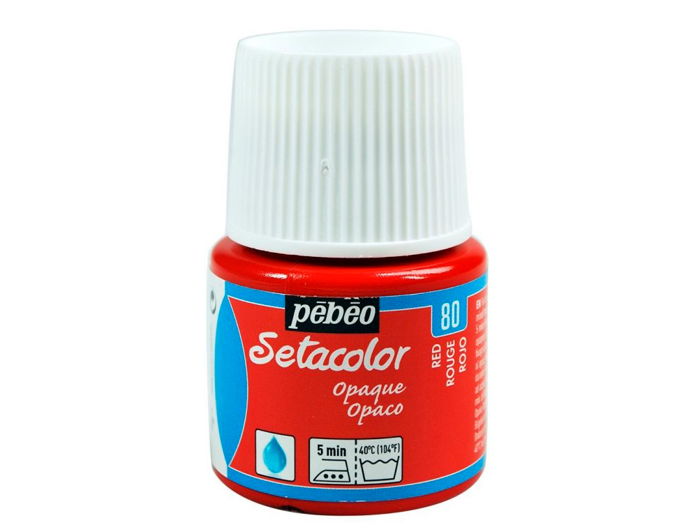 PEINTURE TEXTILE PÉBÉO SÉTACOLOR OPAQUE TRÈS COUVRANTE COULEURS ASSORTIES BOÎTE 10 POTS 45ML