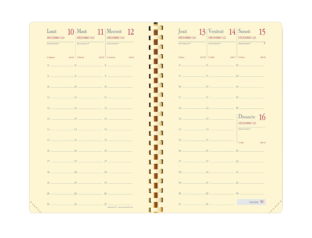 AGENDA QUO VADIS PRESTIGE PLANNING 16 S IMPALA 90X160MM 1 SEMAINE 2 PAGES COLORIS NOIR