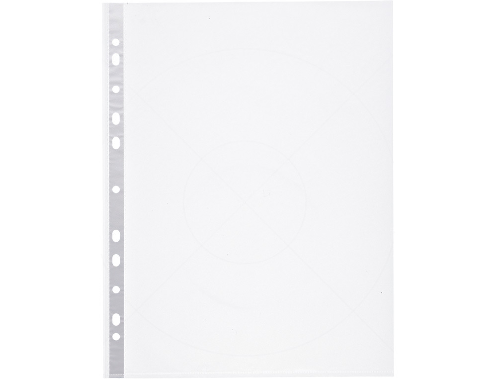 POCHETTE Q-CONNECT POLYPROPYLÈNE GRAINÉ 5/100E ECO PERFORÉE ANTISTATIQUE A4 210X297MM SACHET 10 UNITÉS