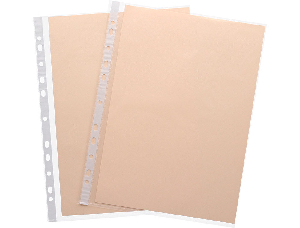 POCHETTE Q-CONNECT POLYPROPYLÈNE GRAINÉ 5/100E ECO PERFORÉE ANTISTATIQUE A4 210X297MM SACHET 10 UNITÉS