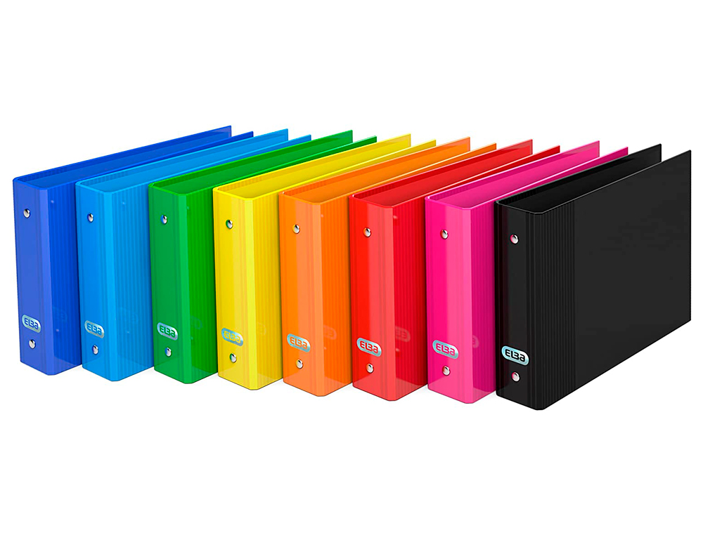 CLASSEUR OXFORD COLOR LIFE 2 ANNEAUX 25MM CARTE PELLICULÉE A5 245X165MM 8 COLORIS ASSORTIS